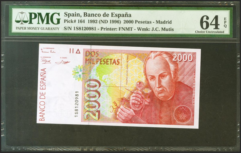 2000 Pesetas. 24 de Abril de 1992. Serie 1S. (Edifil 2021: 482A, Pick: 164). Apr...