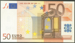 50 Euros. 1 de Enero de 2002. Firma Trichet. Serie V (España). (Edifil 2021: 489A). SC.