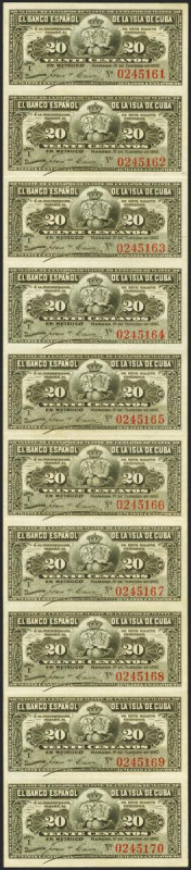 BANCO ESPAÑOL DE LA ISLA DE CUBA. 20 Centavos. 15 de Febrero de 1897. Serie I. (...