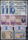 Interesante conjunto de más de 15 billetes del Banco de España en diversas calidades y diferentes emisiones. A EXAMINAR.
