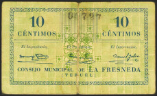 LA FRESNEDA (TERUEL). 10 Céntimos. (1937ca). (González: 2530). Muy raro. BC-.
