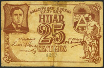HIJAR (TERUEL). 25 Céntimos. (1937ca). (González: 2849). BC-.