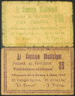 VILLANUEVA DE LA SERENA (BADAJOZ). 25 Céntimos y 1 Peseta. 2 de Diciembre de 1937. (González: 5651, 5653). MBC/RC.