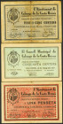 CALONGE DE LA COSTA BRAVA (GERONA). 25 Céntimos, 50 Céntimos y 1 Peseta. (1937ca). (González: 7307/09). EBC-/BC-.