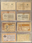 Interesantísimo conjunto de más de 200 billetes de la Guerra Civil mayoritariamente catalanes, algún vale, en diferentes calidades, algunos de ellos s...