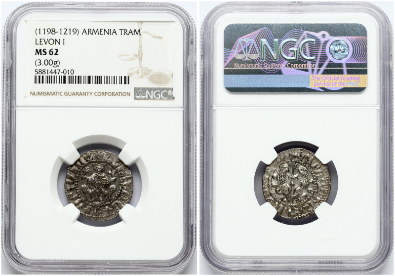 Cilician Armenia Tram Levon I (1198-1219) NGC MS 62
Estimate: EUR 70 - 100