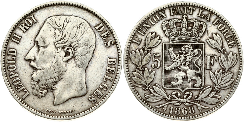 Belgium 5 Francs 1868
Estimate: EUR 25 - 30