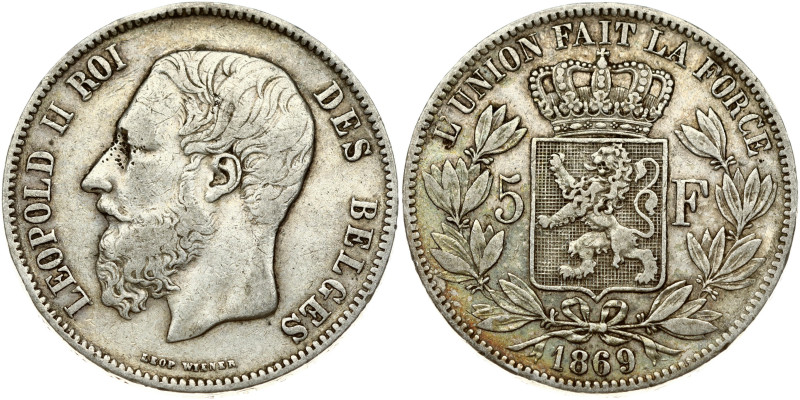 Belgium 5 Francs 1869
Estimate: EUR 25 - 30