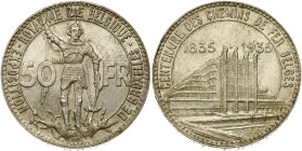 Belgium 50 Francs 1935 Brussels World's Fair