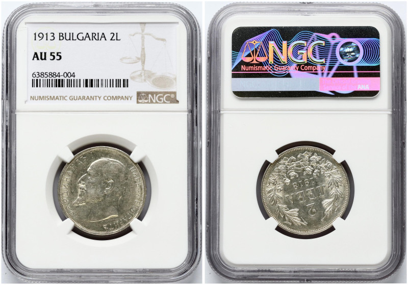 Bulgaria 2 Leva 1913 NGC AU 55
Estimate: EUR 50 - 75