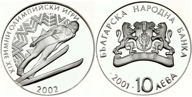 Bulgaria 10 Leva 2001 Olympics Ski Jump