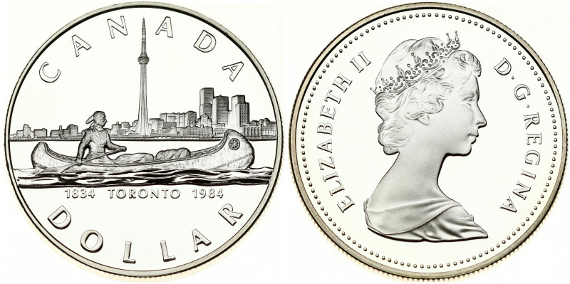 Canada 1 Dollar 1984 150th Anniversary of Toronto
