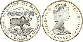 Canada 1 Dollar 1985 100th Anniversary of the National Parks