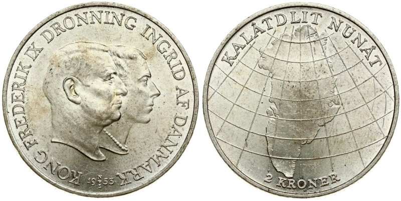 Denmark 2 Kroner 1953 N-S