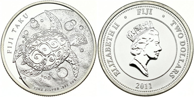 Fiji 2 Dollars 2011 'Taku Turtle'