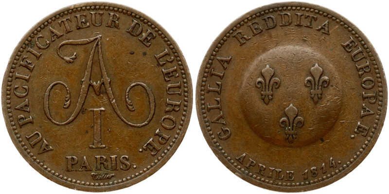 France Token 1814 in Honor of Emperor Alexander I (R2) RARE
Estimate: EUR 500 -...