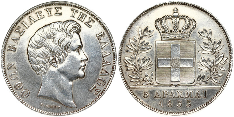 Greece 5 Drachmai 1833 A
Estimate: EUR 490 - 550