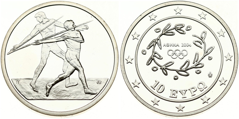 Greece 10 Euro 2004 Javelin Throw