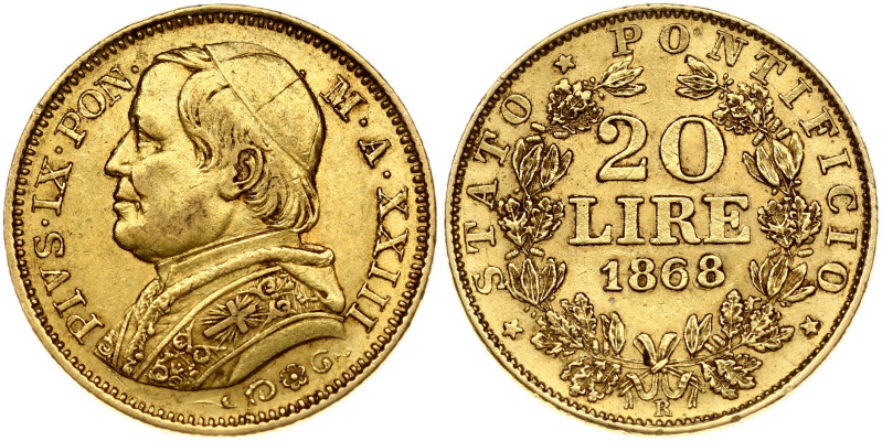 Italy Vatican 20 Lire 1868 R -XXIII
Estimate: EUR 400 - 460