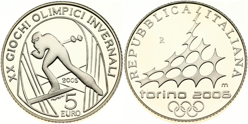 Italy 5 Euro 2005 2006 Winter Olympics - Cross-Country Skiing