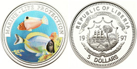 Liberia 5 Dollars 1997 Marine - Life Protection