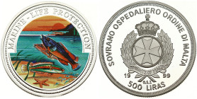 Malta 500 Liras 1999 Marine - Life Protection