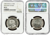 Portugal 500 Reis 1898 400th Anniversary Discovery of India NGC MS 62