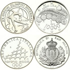 San Marino 10 000 Lire 2001 R & Italy 5 Euro 2005 Lot of 2 Coins