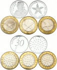 Slovenia 3 & 30 Euro 2008 Commemorative issue Lot of 5 Coins