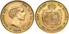 Spain 25 Pesetas 1876 DEM