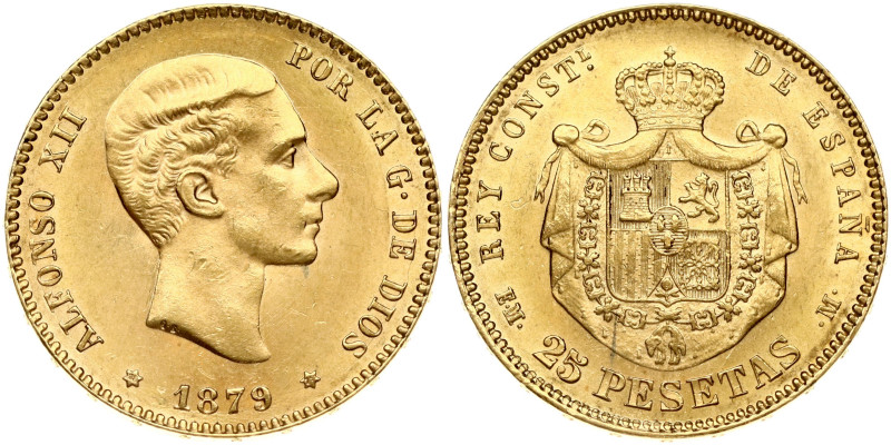 Spain 25 Pesetas 1879 EM-M