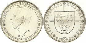 Sweden 5 Kronor 1935 G Riksdag