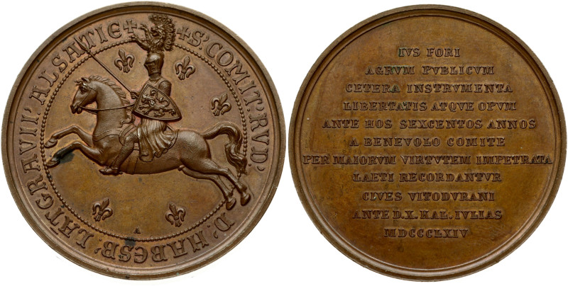 Switzerland Bronze Medal 1864 Winterthur 600 years of Market Rights
Estimate: E...