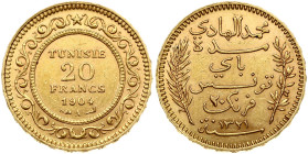 Tunisia 20 Francs 1904 A