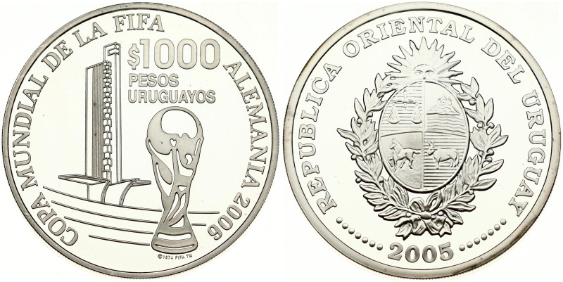 Uruguay 1000 Pesos 2005 XVIII World Soccer Championship
Estimate: EUR 20 - 40