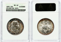 USA 1/2 Dollar 1892 Columbian Exposition ANACS MS 62