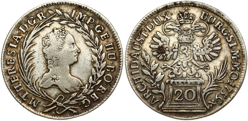 20 Kreuzer 1759 Prague