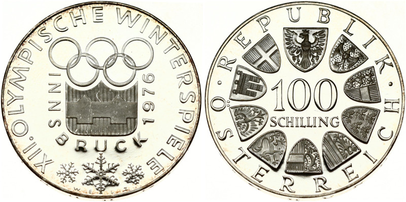 Austria 100 Schilling 1976 Olympics Innsbruck