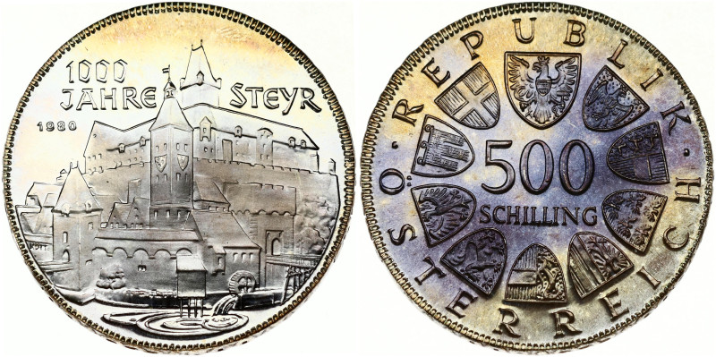 Austria 500 Schilling 1980 1000th Anniversary of Steyr