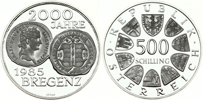 Austria 500 Schilling 1985 2000th Anniversary of Bregenz