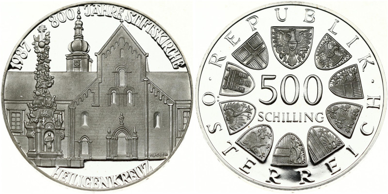 Austria 500 Schilling 1987 800th Anniversary - Holy Cross Church