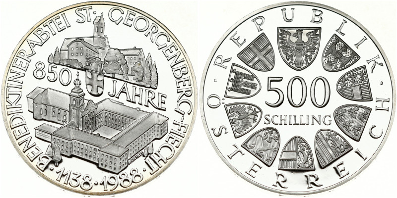 Austria 500 Schilling 1988 St Georgenberg Abbey