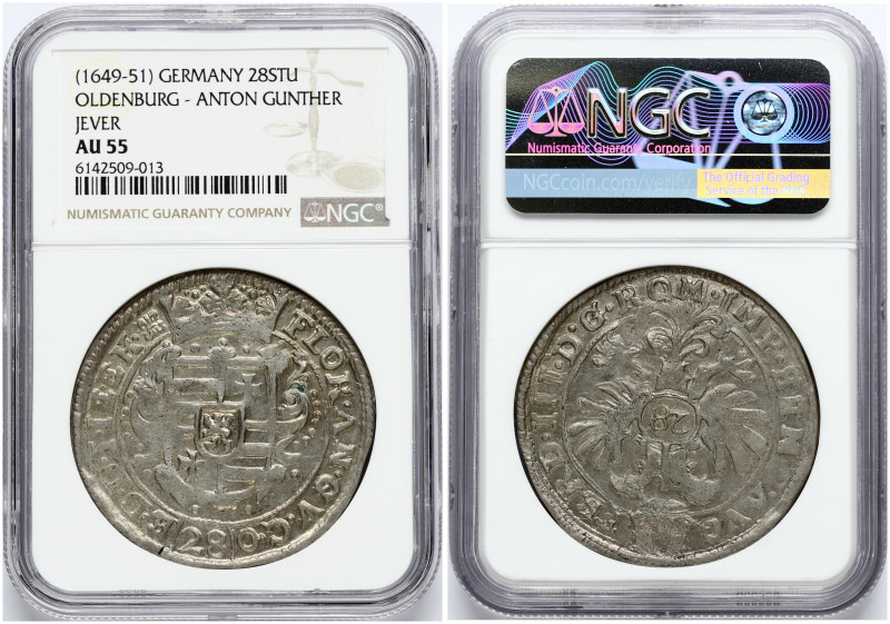 Germany Oldenburg 28 Stuber (ND) NGC AU 55 ONLY 5 COINS IN HIGHER GRADE
Estimat...