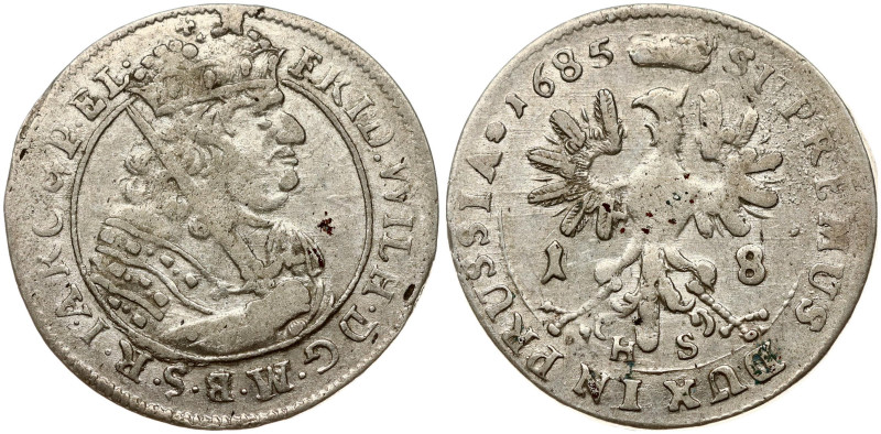 Germany Brandenburg-Prussia 18 Groscher 1685 HS
Estimate: EUR 30 - 50