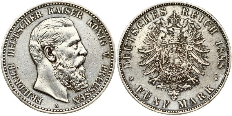 Prussia 5 Mark 1888 A
Estimate: EUR 100 - 150