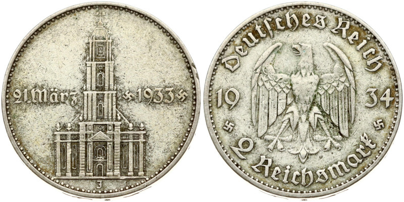 Germany 2 Reichsmark 1934 J
Estimate: EUR 20 - 30