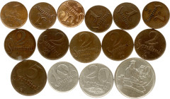 Latvia 1 - 50 Santimu (1922-1935) Lot of 15 Coins