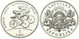 Latvia 1 Lats 1999 Track Cycling
