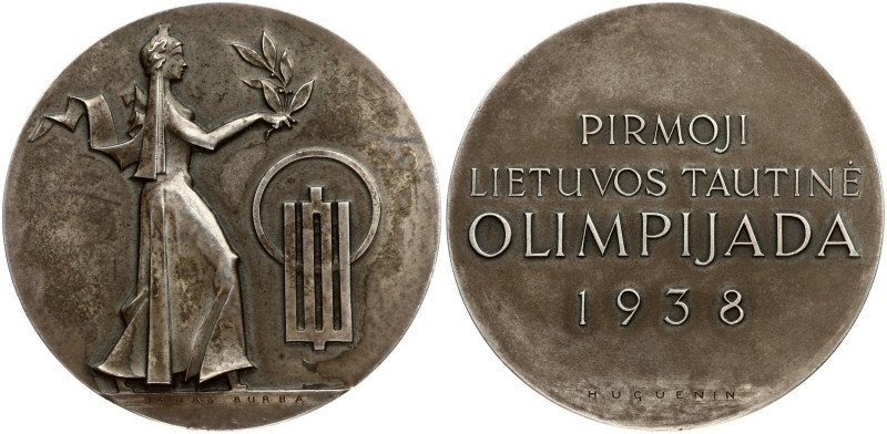 Lithuania Silver Medal 1938 1st Lithuanian National Olimpijada
Estimate: EUR 45...