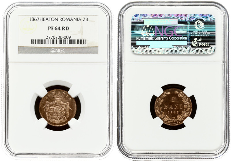 Romania 2 Bani 1867 HEATON NGC PF 64 RD
Estimate: EUR 210 - 250